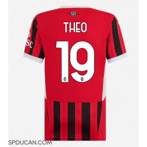 Zenski Nogometni Dres AC Milan Theo Hernandez #19 Domaci 2024-25 Kratak Rukav